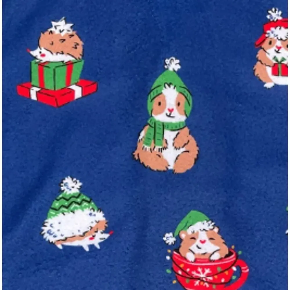 New ~ MUNKI MUNKI ~Kids' Holiday Critter Print Two-piece Pajamas Set Size 4